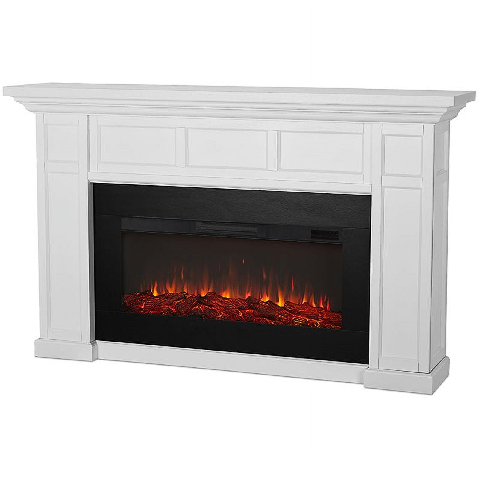 Real Flame Alcott Landscape Electric Wood Fireplace in White