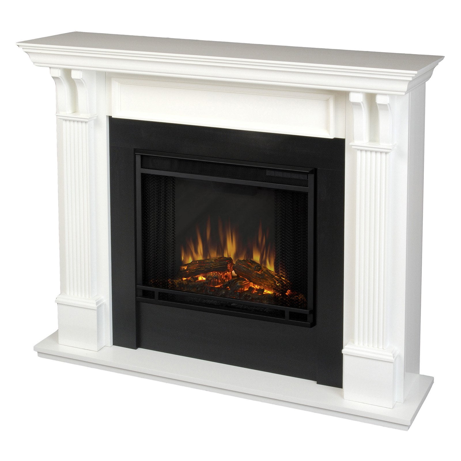 Ashley 48" White Electric Fireplace with Mantel