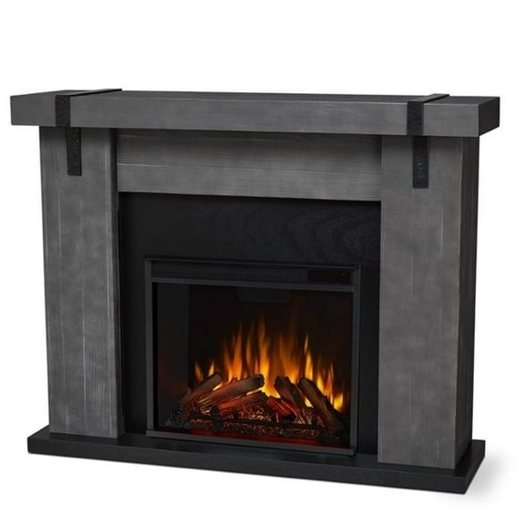 Real Flame Aspen Electric Fireplace in Gray Barnwood