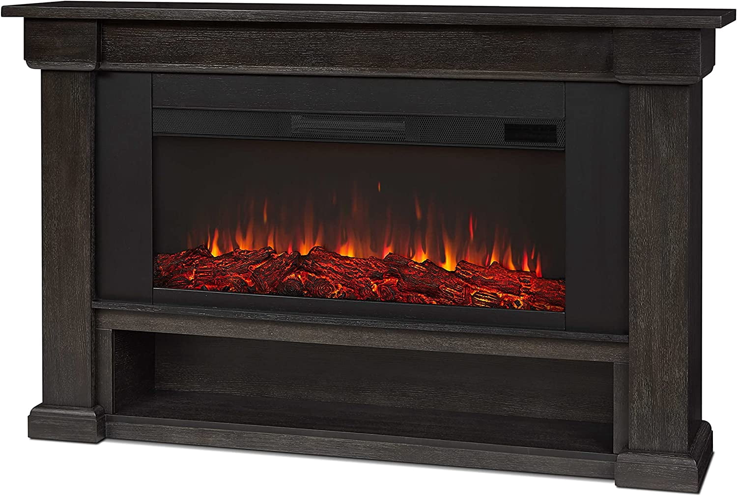 Real Flame Bristow 66" Landscape Electric Fireplace in Weathered Wood