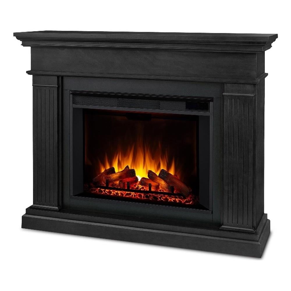 Centennial Grand Black Electric Fireplace with Mantel