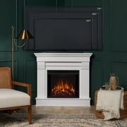 Real Flame Chateau 41 Corner Electric Fireplace in White