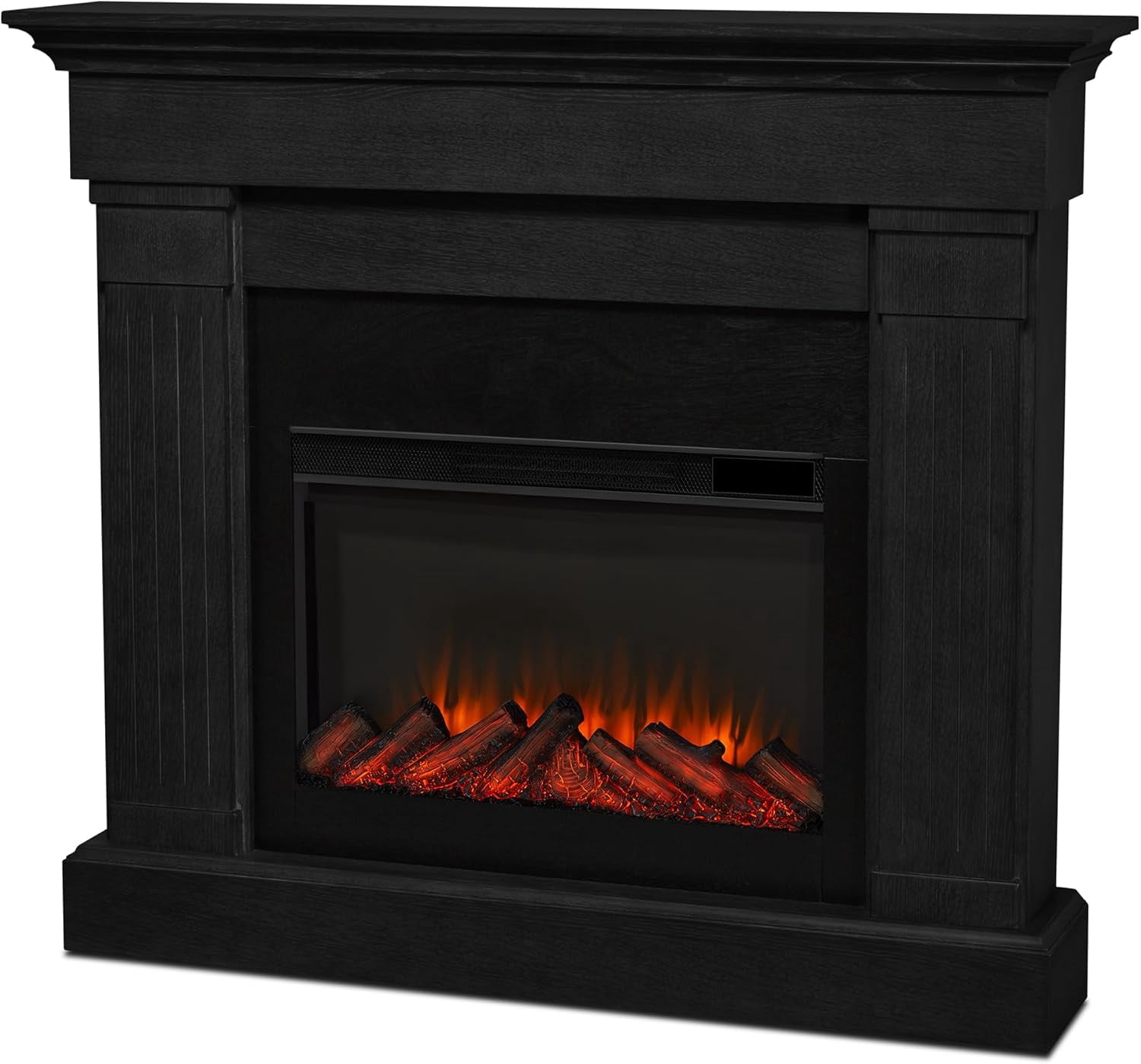 Real Flame Crawford 48" Slim Electric Fireplace in Black