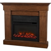 Real Flame Crawford Electric Slim Line Fireplace in Chestnut Oak