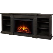 Real Flame Eliot 81" Wood Grand Electric Fireplace TV Stand in Antique Gray