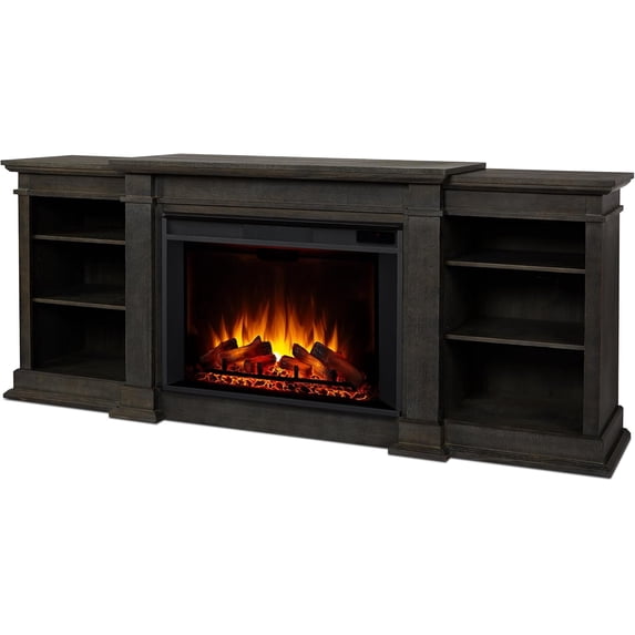 Real Flame Eliot 81" Grand Electric Fireplace TV Stand in Antique Gray