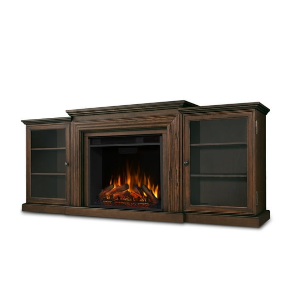 Real Flame Frederick Entertainment Electric Fireplace in Chestnut Oak