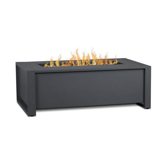 Real Flame Keenan 42" Rectangle Aluminum Propane Fire Table in Gray
