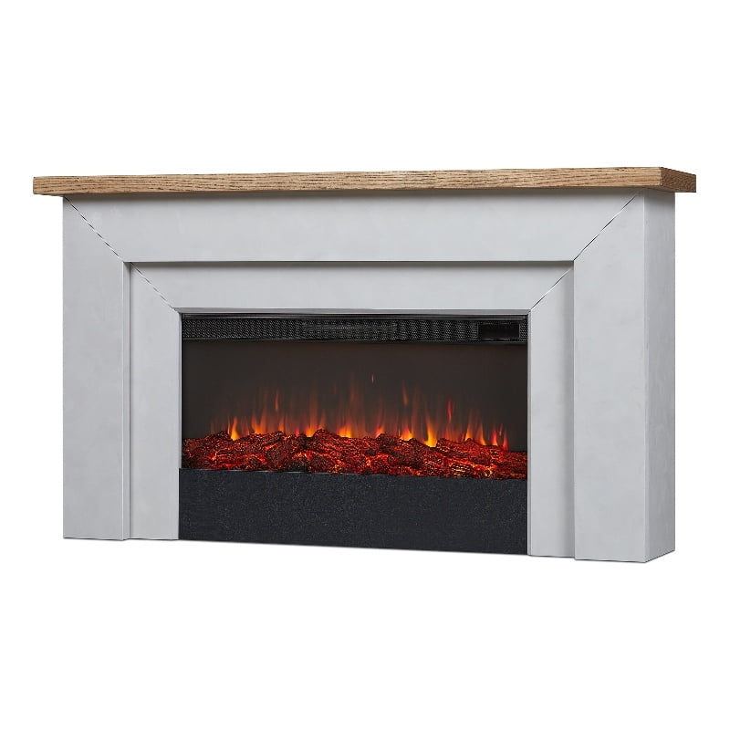 Real Flame Malie 68" FreeStanding Wood Electric Fireplace with Built Logs and Remote in