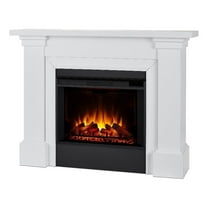 Real Flame Manus 64" Modern Wood Grand Electric Fireplace in White