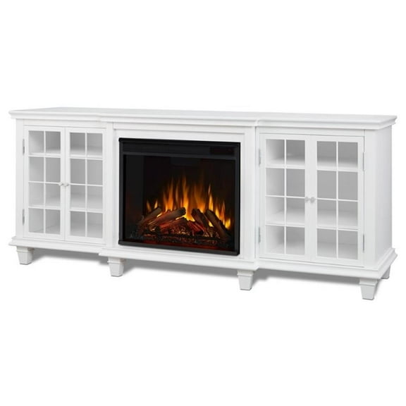 Real Flame Marlowe Fireplace TV Stand in White