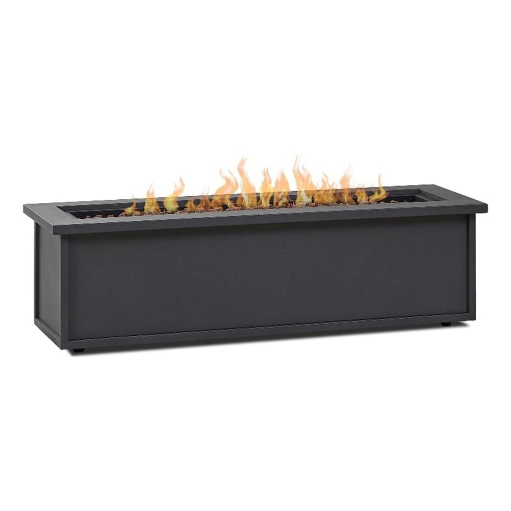 Mila 48" Weathered Slate Steel Propane Fire Pit Table