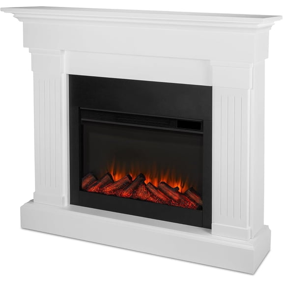 Real Flame Crawford 48" Slim Electric Fireplace in White