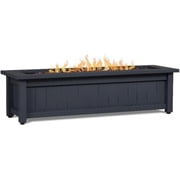 Real Flame Ortun Modern Rectangle Metal Propane Fire Table in Gray