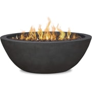 Real Flame Riverside 36 Round Concrete Propane or Natural Gas Fire Pit in Shale