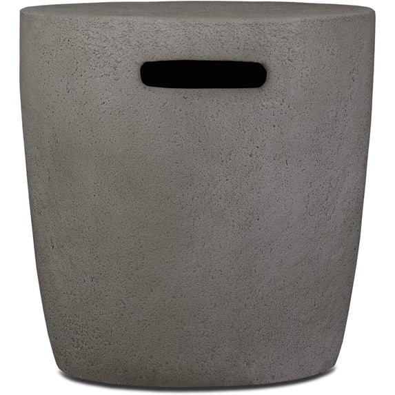 Real Flame Riverside Propane Round Tank Cover, Conceals a 20lb Tank - Lightweight, Weather, Sun & Rust Resistant