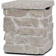 thumbnail image 1 of Real Flame Scottsdale Propane Tank Cover for Outdoor Gas Fire Pits, Storage Hideaway Side Table for 20 Pound Propane Tank, Natural Stacked Stone-like finish in Beige, 1 of 9