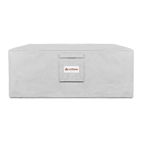 Real Flame Sedona Fabric 40" Square Fire Pit Protective Cover in Light Gray