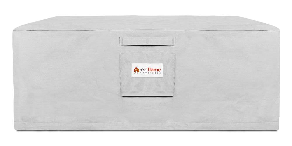 Light Gray Polyester Square Fire Table Protective Cover