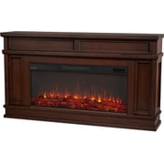 Real Flame Torrey 60 Landscape Electric Fireplace TV Stand in Dark Walnut