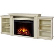 Real Flame Tracey 84 Grand Electric Fireplace TV Stand in Distressed White