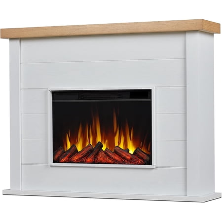 Real Flame Marshall 49" Slim Electric Fireplace in White