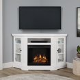 thumbnail image 1 of Real Flame Windom Corner Electric Fireplace 57" TV Stand in White, 1 of 6