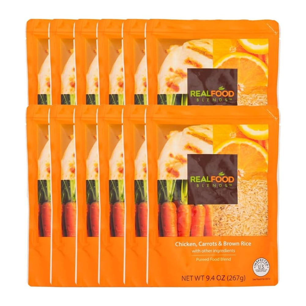 Real Food Blends Orange Chicken, Carrots, Brown Rice Tube Fed Meals