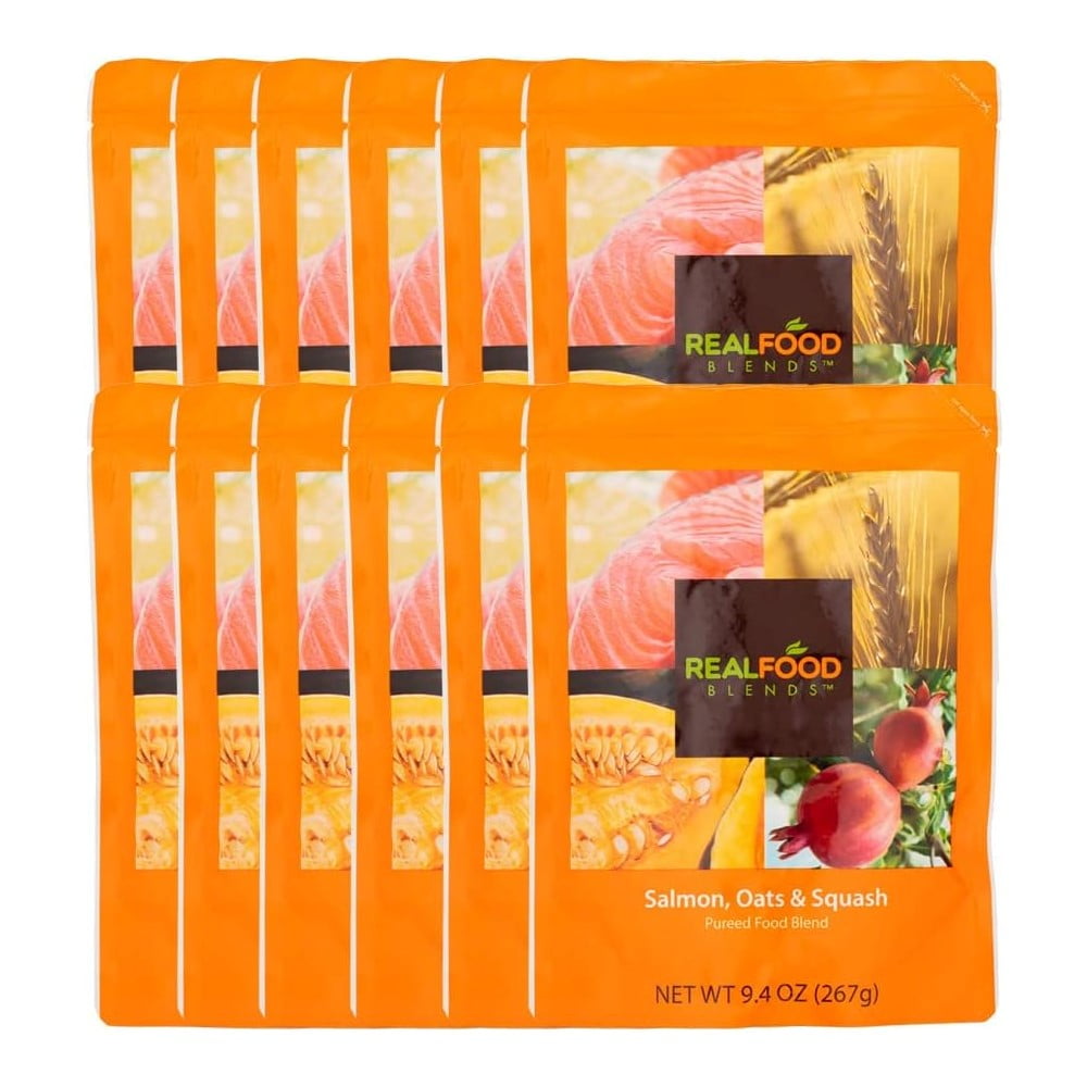 Real Food Blends Salmon, Oats & Squash Meals for Tube Fed People