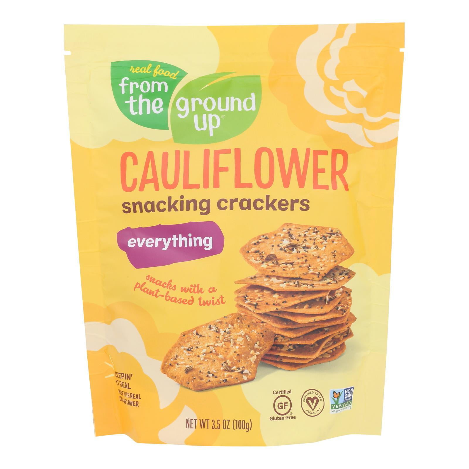 Real Food From The Ground Up Everything Cauliflower Snacking Crackers