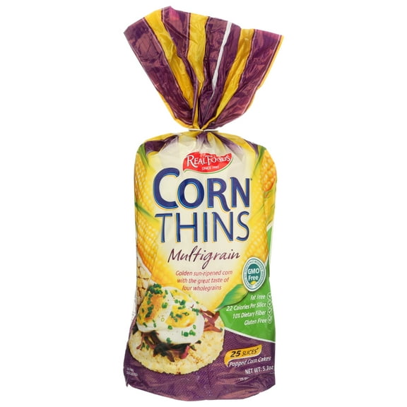 Real Foods Organic Corn Thins Multigrain, 5.3 Oz