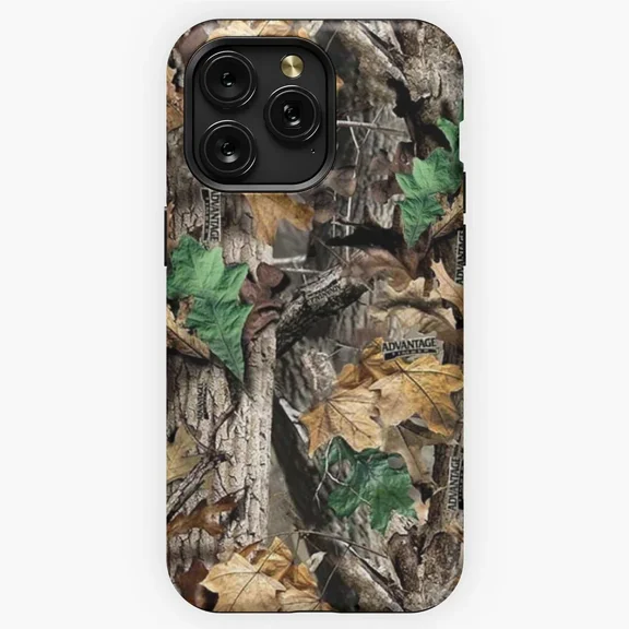 Real Forest Hunting Camouflage Pattern Protective Case for iPhone 11 12 13 14 15 16 17 Pro Max