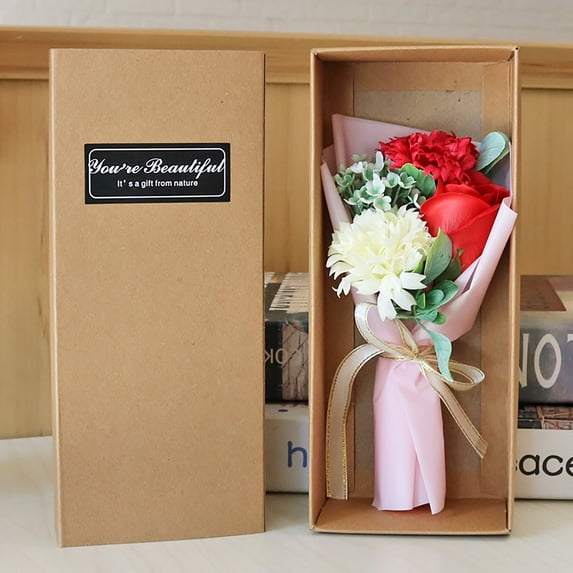 Real Forever Roses Flower - 3 Preserved Roses in Gift Box with Greeting Card, Real Flowers for Women, Valentine‘s Day Gift for Her-Grandma/Girlfriend/Wife‘s Anniversary, Mother‘s Day, D