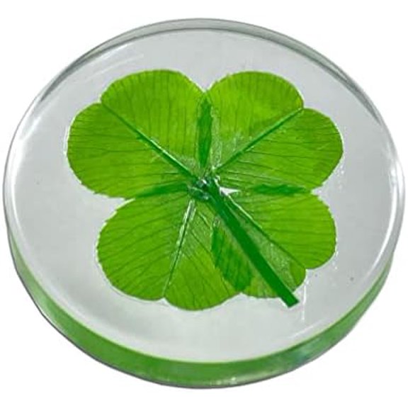 Real Four Leaf Clover Good Luck Pocket Token, Preserved, Preserved-Flowers, 1.25$$Home Decor, Kitchen, & Other