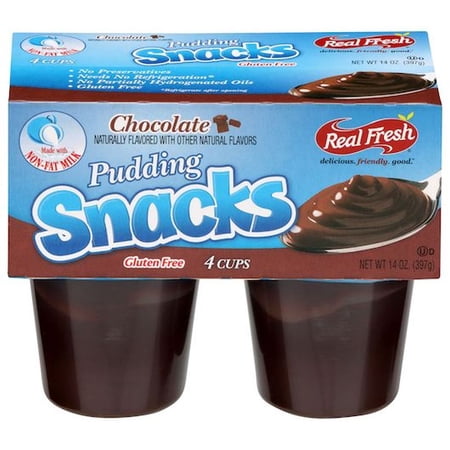 Real Fresh Chocolate Pudding, 3.5 Ounce -- 48 per Case.