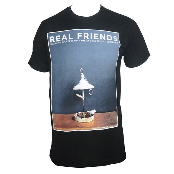 Real Friends Mens Maybe This Place Is The Same Black T-Shirt S