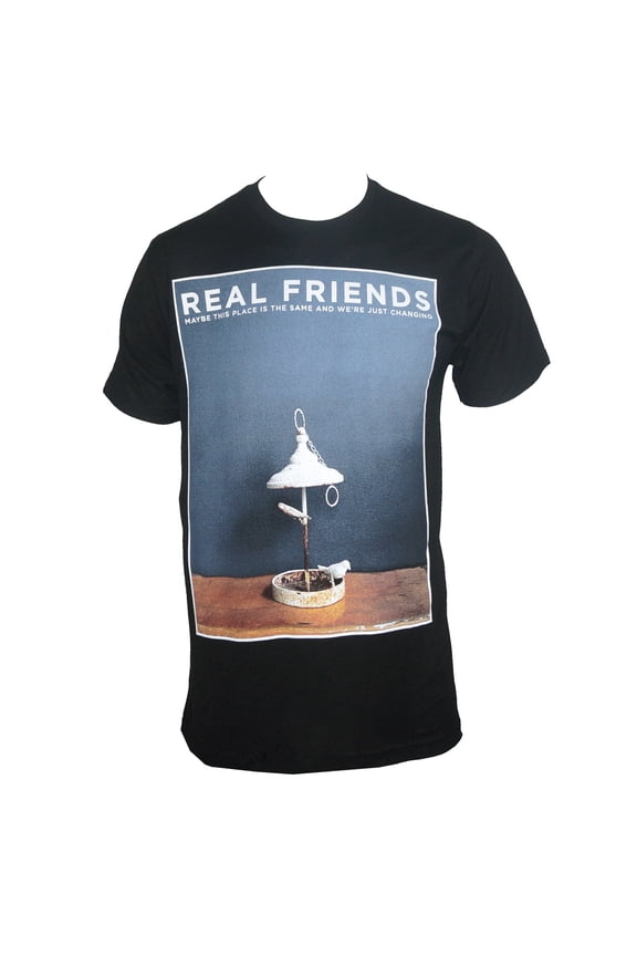 Real Friends Mens Maybe This Place Is The Same Black T-Shirt S