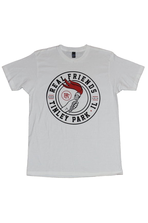 Mens T-Shirt - Tinley Park, IL Torch Carrying Hand Image (Small)