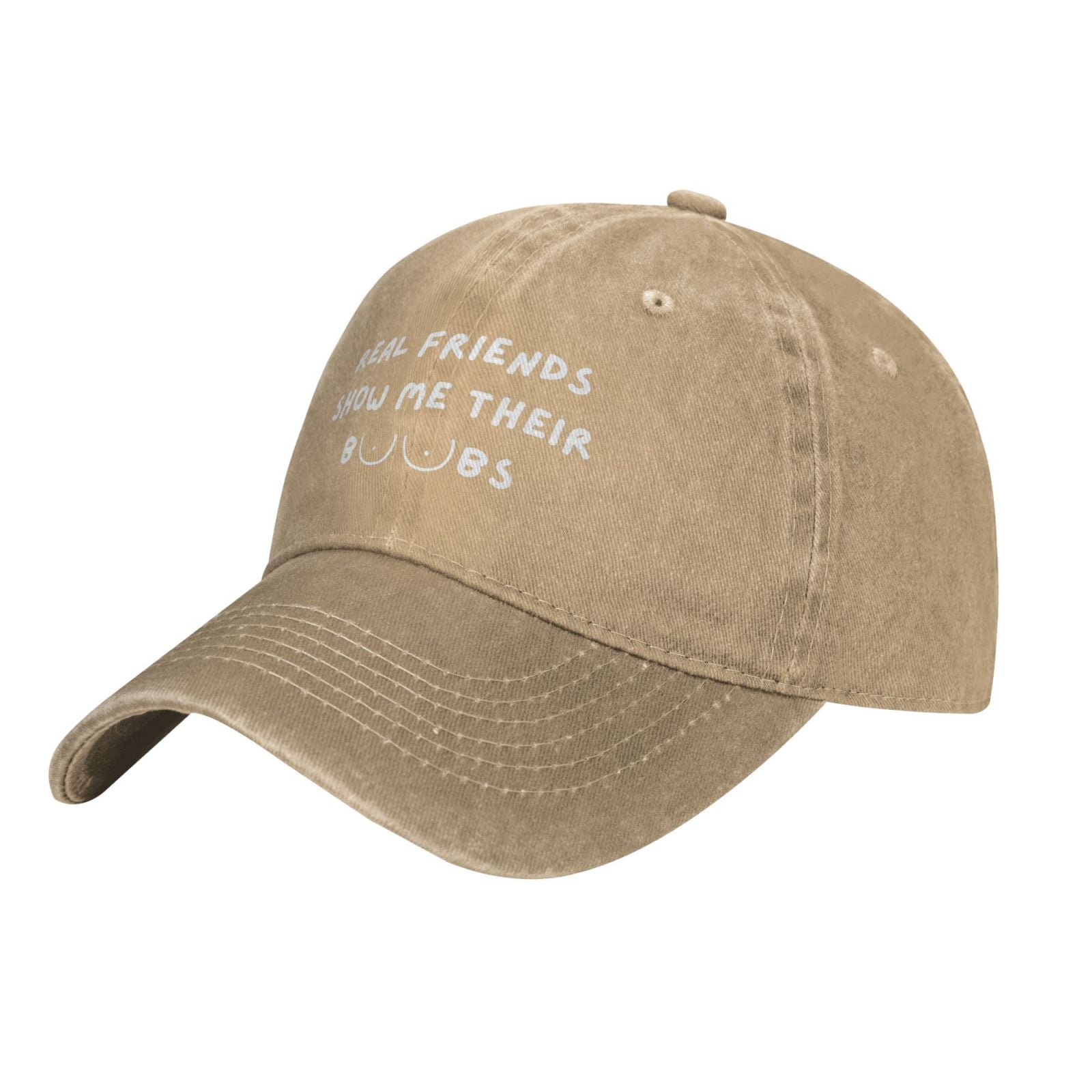 Real Friends Show Me Their Boobs Men Women Baseball Cap Classic Washed  Adjustable Hat Dad Trucker Hat for All Seasons - Walmart.com