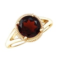thumbnail image 1 of Rosec Jewels Real Garnet Solitaire Ring for Women, January Birthstone Ring - AAA Grade, 18K Yellow Gold, US 4.50, 1 of 8