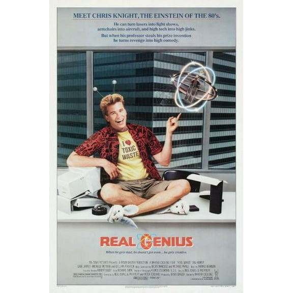 Real Genius Movie Poster Reprint 27inx40in for any room 27x40 Multi-Color Square Adults Poster Time