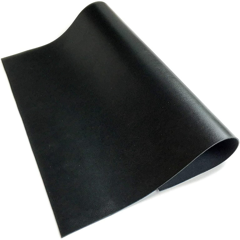 Real Genuine Black Calf Hide Leather: Thick Leather Cow Hide Black