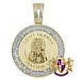 thumbnail image 1 of Real Genuine Diamond Saint Herman Charm Religious Pendent 10K Yellow Gold Finish Unisex, 1 of 6
