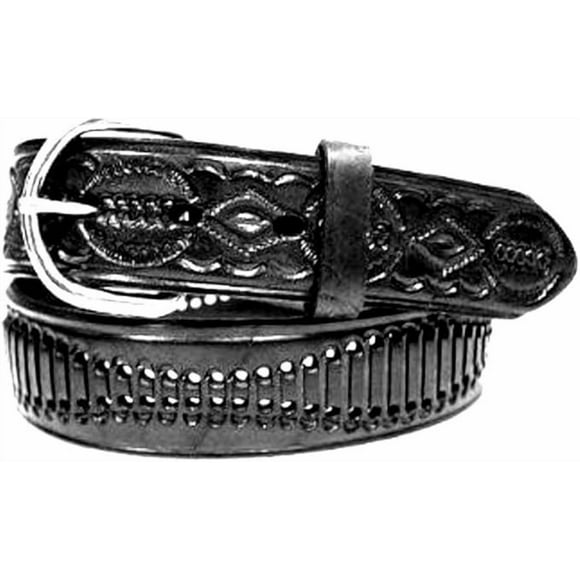 Real Genuine Leather Belt Tooled Braided Scorpion & Western Designed Stiches For Dress Casual Pants sz 42