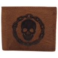 thumbnail image 1 of Real Genuine Leather RFID Blocking Wallets Mens Wallet Bifold Classic Engraved Logos, 1 of 60