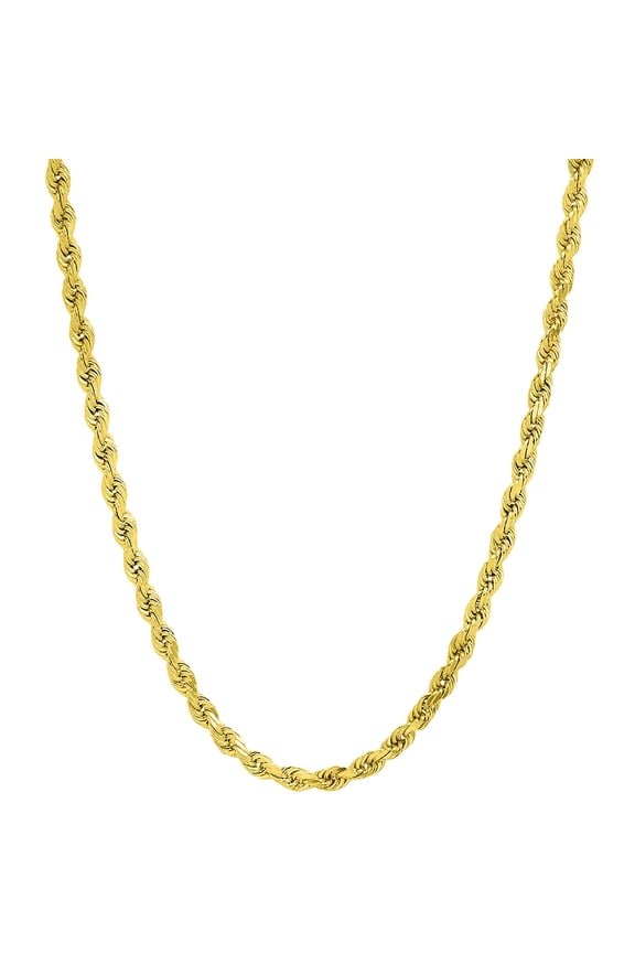 Real Genuine 14K Yellow Gold Filled Rope Chain Necklace 20 Inch 2 mm for Men and Women Golds