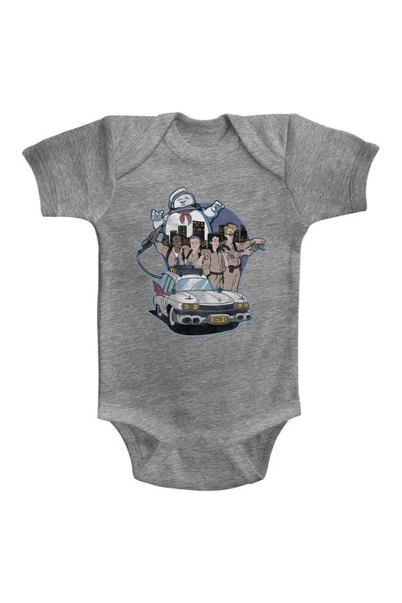 Real Ghostbusters Bustin' Buddies Gray Infant Baby Romper