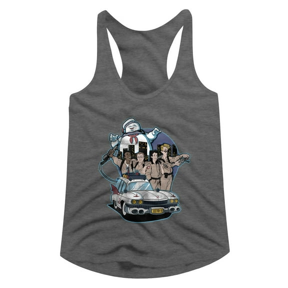 Real Ghostbusters Bustin' Buddies Women's Racerback Tank Top