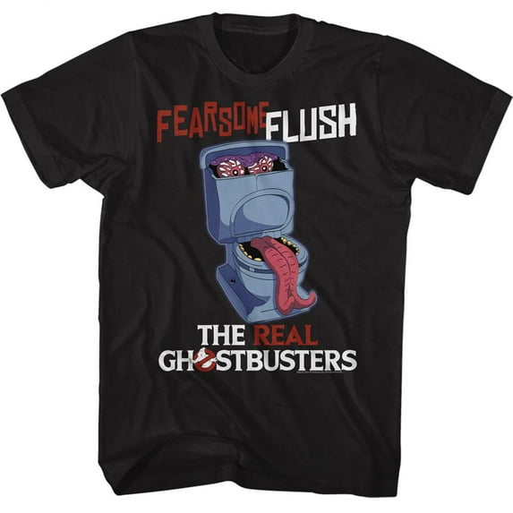 Real Ghostbusters Fearsome Flush Black T-Shirt