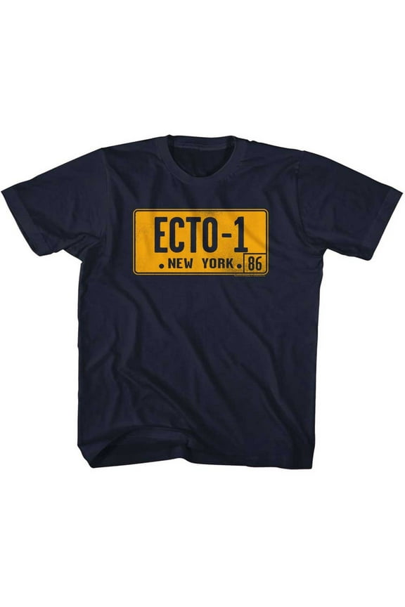 Real Ghostbusters Gb Plate Navy Children's T-Shirt